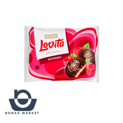 بیسکویت با ژله تمشک و آلبالو  420 گرم لوویتا Roshen Lavita