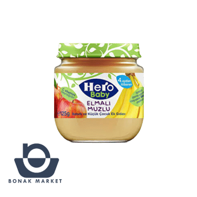 پوره ارگانیک مخلوط میوه ها سیب و موز هرو بیبی Hero Baby