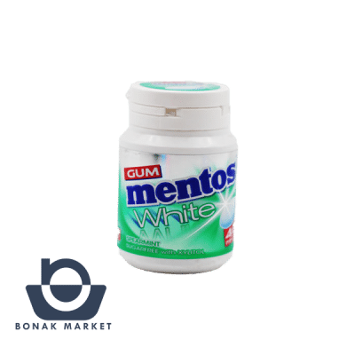آدامس منتوس وایت قوطی 60 گرم Mentos