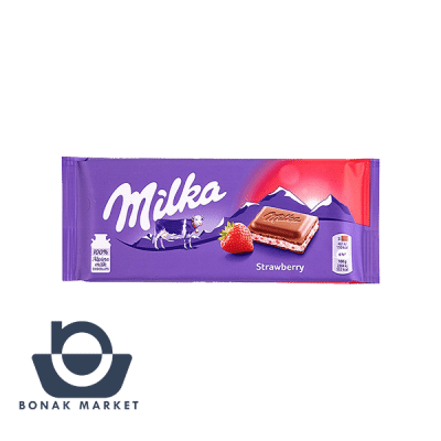شکلات میلکا 100 گرم با مغز توت فرنگی