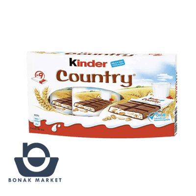 بسته شکلات کیندر کانتری با غلات 9 عددی (Kinder country)