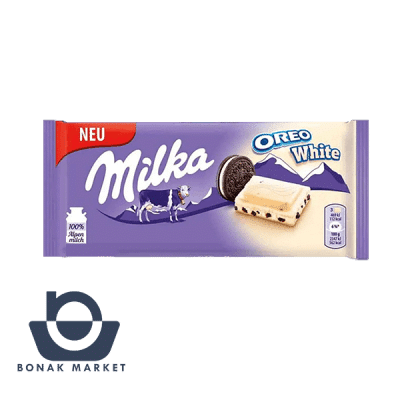 شکلات میلکا با طعم اورئو شیری سفید 100گرم Milka