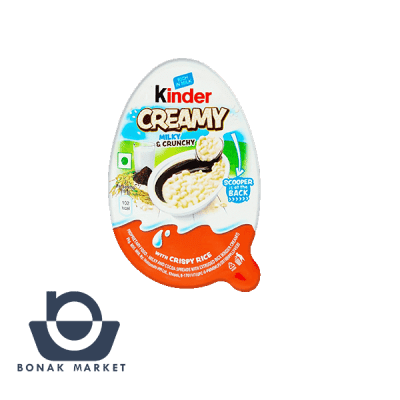 شکلات شیری همراه با برنج کریسپی کرمی کیندر (kinder) 19 گرمی 8 عددی بدون تاریخ