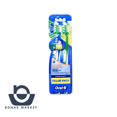 مسواک اورال بی مدل Max Clean Indicator با برس نرم بسته 2 عددی