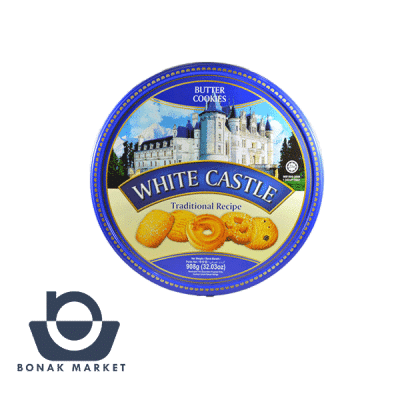 بیسکوئیت وایت کستل فلزی 908 گرمی WHITE CASTLE آبی
