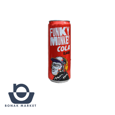 نوشابه انرژی زا FUNKY MONKEY cola فانکی مانکی 330 میل نوشابه ای 12 عددی