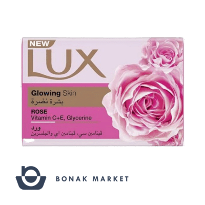 صابون لوکس Lux مدل Glowing Skin با رایحه گل رز وزن 170 گرم