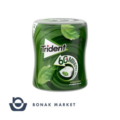 آدامس قوطی تریدنت ۶۰ دقیقه طراوت طعم نعناع ملایم (60 Minutes – Spearmint)