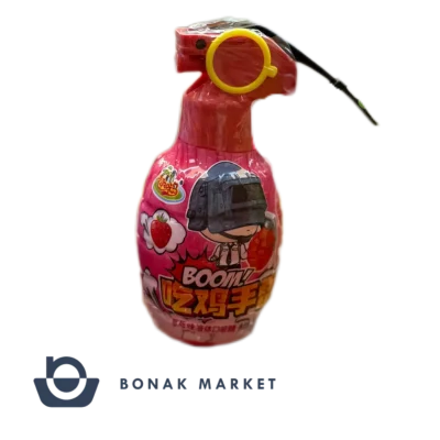 اسپری آبنبات ترش نارنجکی با طعم توت فرنگی BOOM