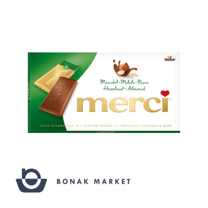 شکلات مرسی با طعم فندق و بادام Merci