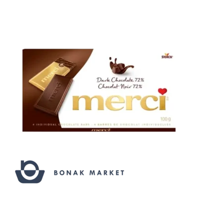 شکلات مرسی با کرم شکلات تلخ 72% Merci