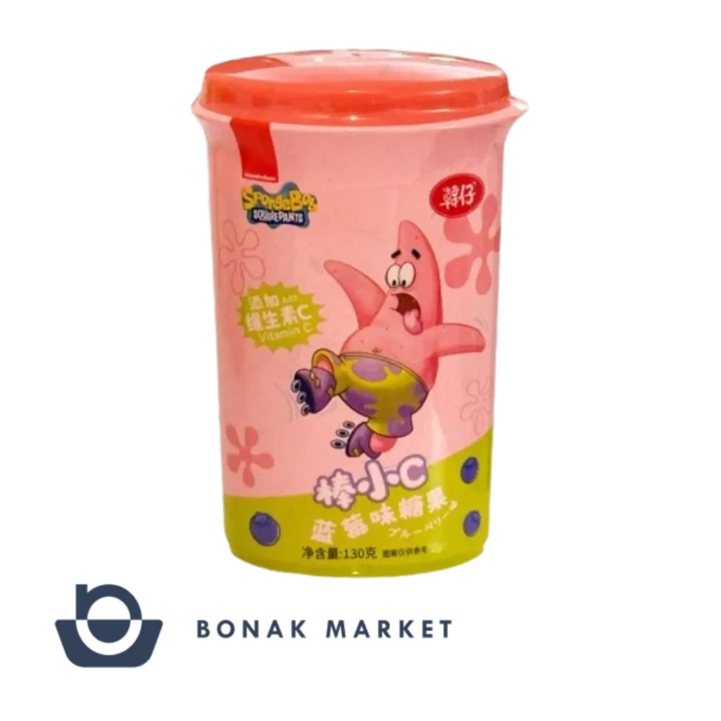 آبنبات طعم بلوبری Sponge Bob پاتریک 130 گرمی