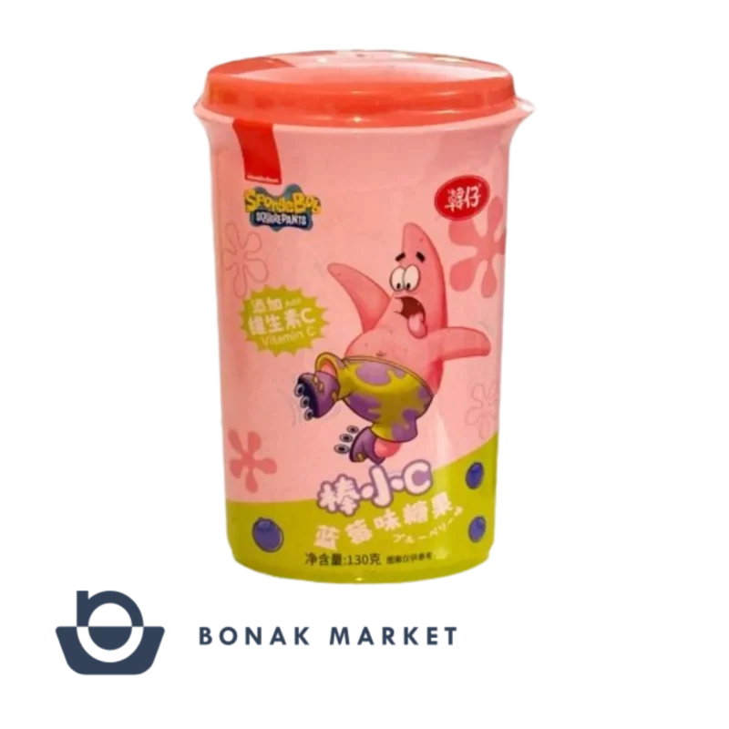 آبنبات طعم بلوبری Sponge Bob پاتریک 130 گرمی