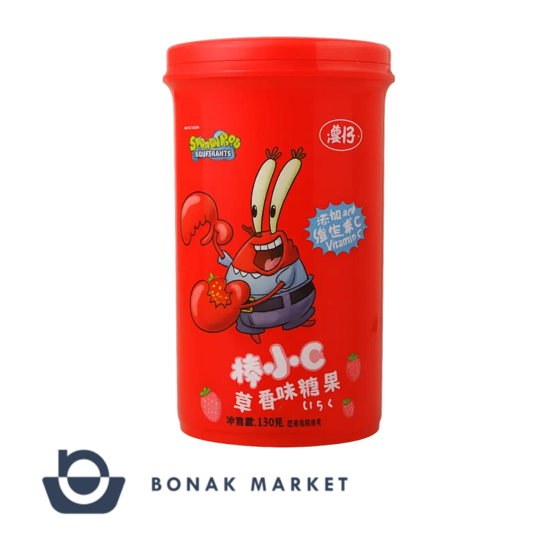 آبنبات توت فرنگی Sponge Bob اقای خرچنگ 130 گرمی